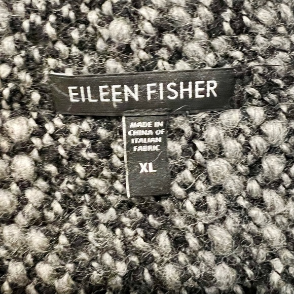 Eileen Fisher wool tweed button front peacoat size Xl - Picture 3 of 5